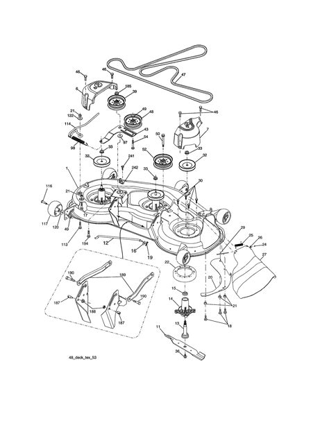 Sears Craftsman DGT 6000, DGT6000, GT 5000, GT5000 54" Lawn Tractor Mower Deck Parts Rebuild Kit. . Craftsman gt 5000 parts diagram